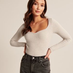 Abercrombie square neck sweater bodysuit